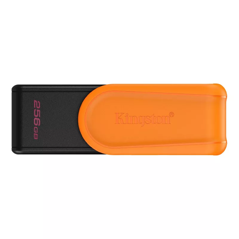 Флешка KINGSTON 256GB USB3.2  Kingston DataTraveler Exodia S Black/Orange, Moving cap design, (Read 100 MByte/s, Write 12 MByte/s)