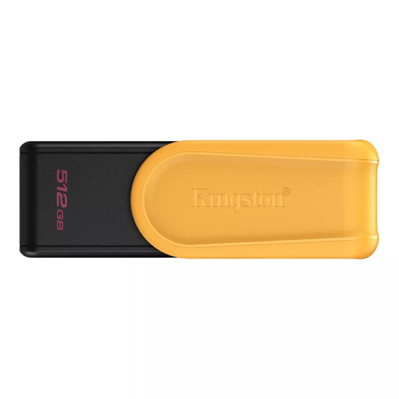 Флешка KINGSTON 512GB USB3.2 Flash Drive Kingston DataTraveler Exodia S (DTXS/512GB), Black + Yellow, Plastic, Slider Cap