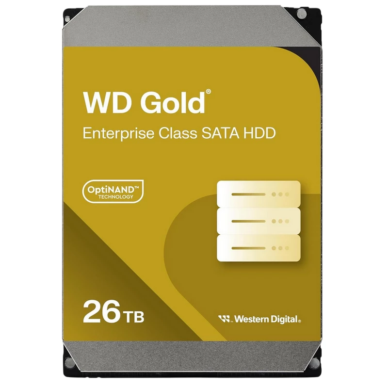 HDD SEAGATE 3.5" HDD 26.0TB-SATA-512MB Western Digital "Gold (WD261KRYZ)", Enterprise, 24/7, CMR, 7200rpm, 2.5M (MTBF)