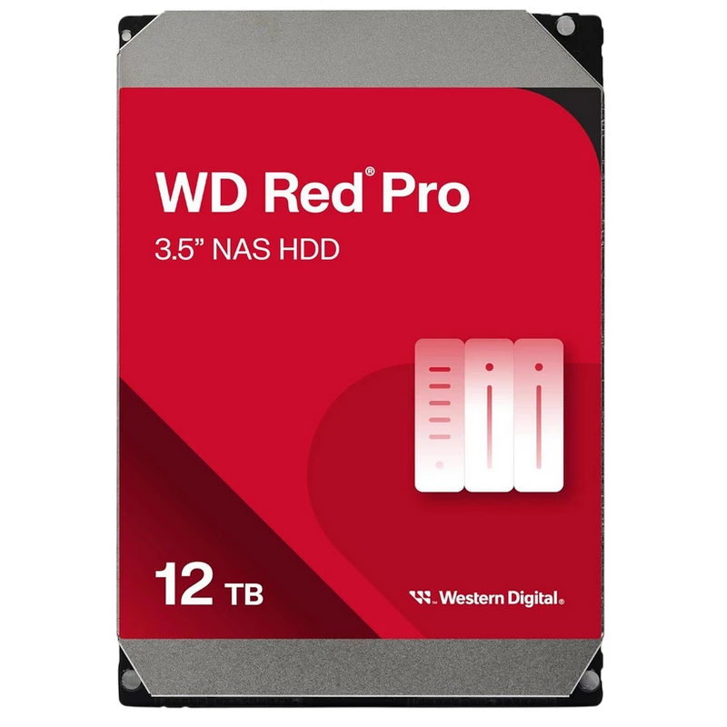 HDD WD 3.5" HDD 12.0TB-SATA-512MB Western Digital "Red Pro (WD122KFBX)", NAS, 24/7, CMR, 7200rpm, 2.0M (MTBF)