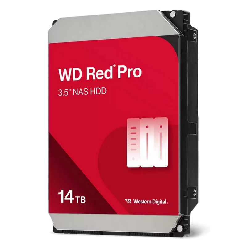 HDD WD 3.5" HDD 14.0TB-SATA-512MB Western Digital "Red Pro (WD142KFGX)", NAS, 24/7, CMR, 7200rpm, 2.5M (MTBF)