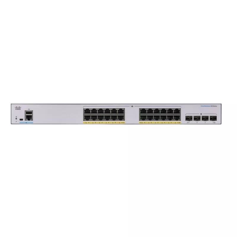 Managed Switch CISCO 24-port Gigabit PoE Managedt Switch Cisco CBS350-24P-4X, 4 x 10G SFP+