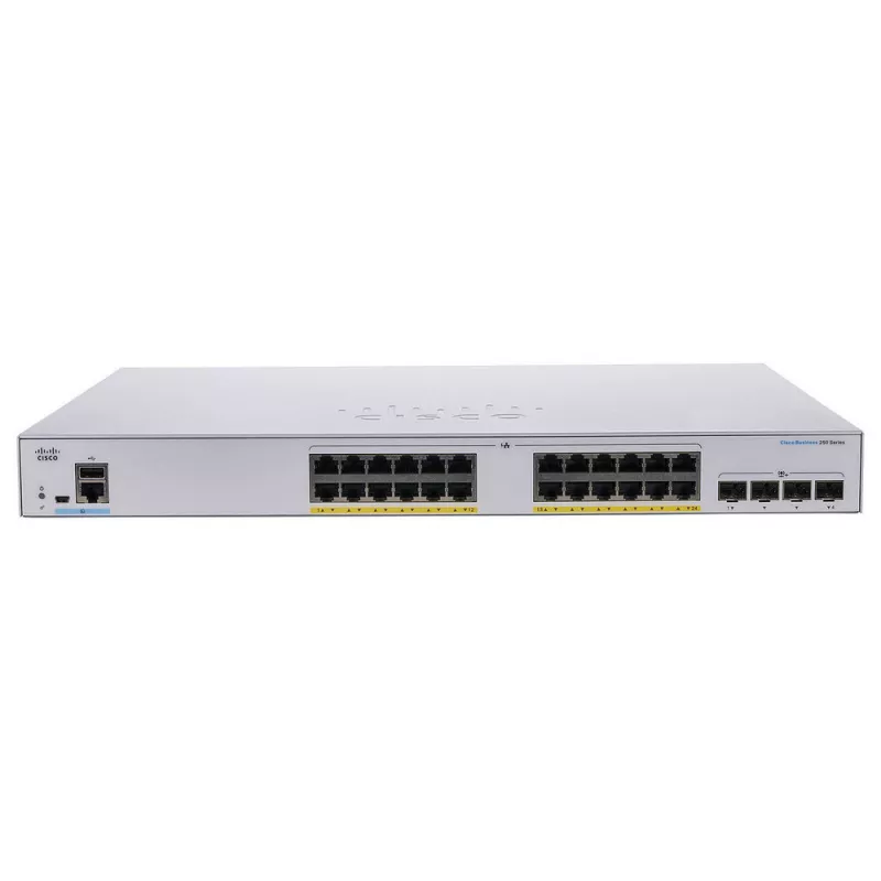 Smart switch CISCO 24-port Gigabit PoE Smart Switch Cisco CBS250-24P-4X, 4 x 10G SFP+