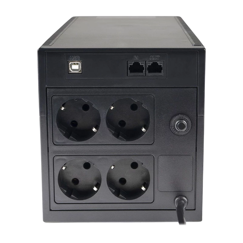 UPS POWERCOM UPS PowerCom RPT-1025AP 1025VA/615W Line Interactive, AVR, LED, RJ45/RJ11, USB, 4xSchuko Sockets, 2*12V7AH batteries