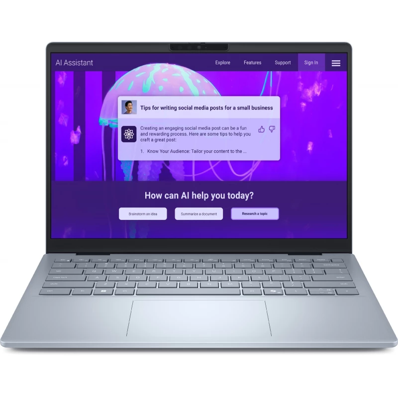 Laptop DELL 14 Plus Ice Blue (Ultra 7-256V / 16GB / 512GB SSD / QHD+ IPS / Win11Pro)