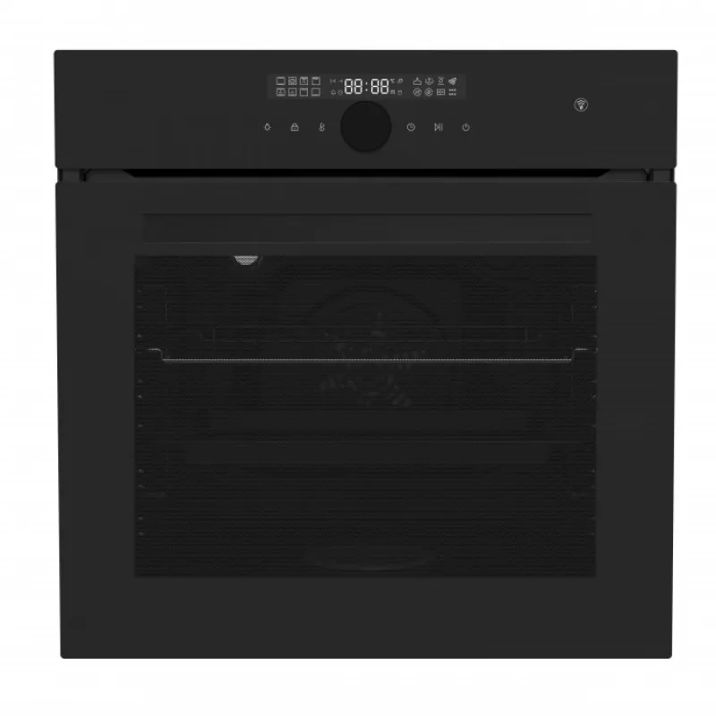 Cuptor electric incorporabil BACKER RIKI 16 AirSteam SOFT BL MATT GL, Black Matt