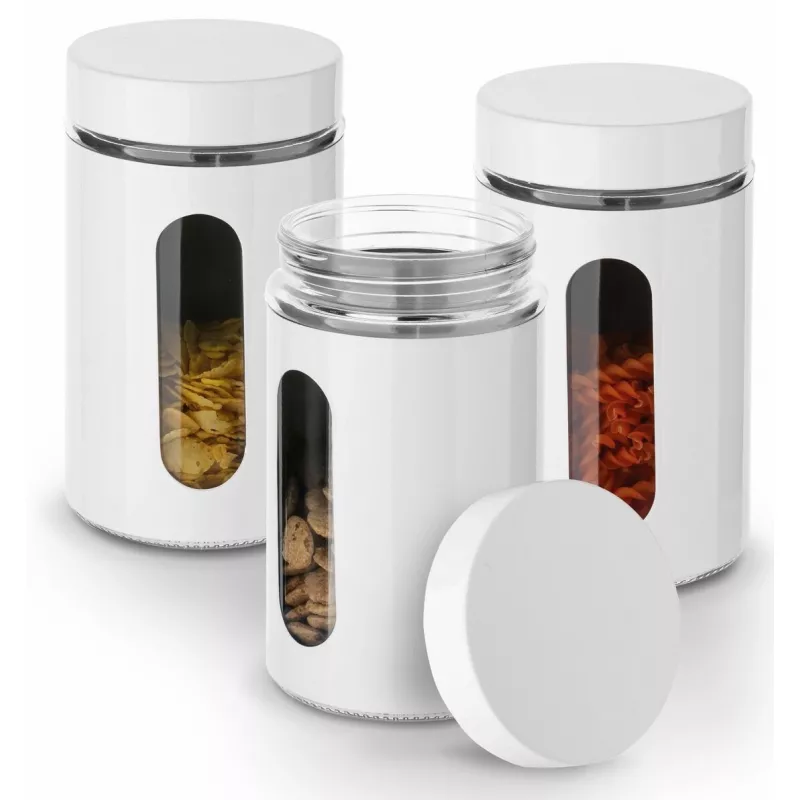 Набор контейнеров Tadar Набор банок для хранения Tadar Prato White 3pcs