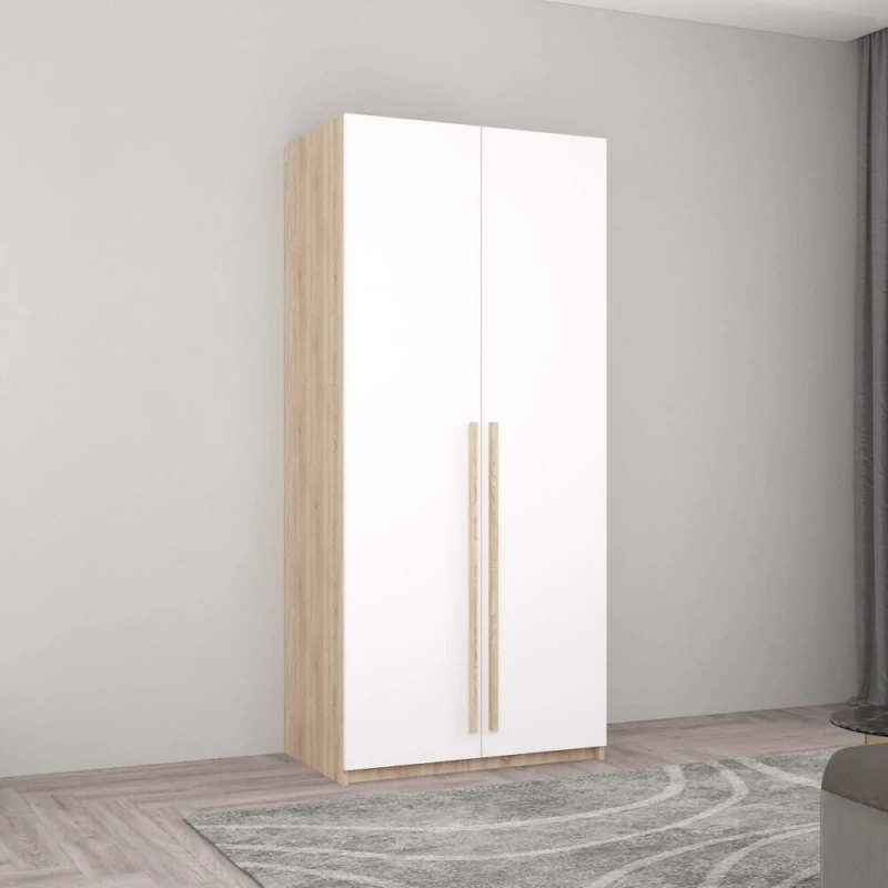 Dulap MOBILDOR Dulap Smart-Home 0.80x0.56x2.0H m. cu polițe Alb/Anthracite