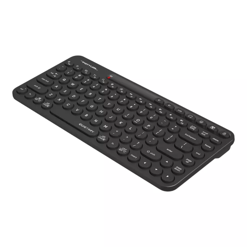 Tastatura fara fir A4TECH Wireless Keyboard A4Tech FBK36C AS, Compact, Ultra Slim, Laser Inscribed Keys, up to 3 Devices, Rechargeable, 4 Hotkeys, 2.4Ghz+BT, EN/RU/RO, Black
