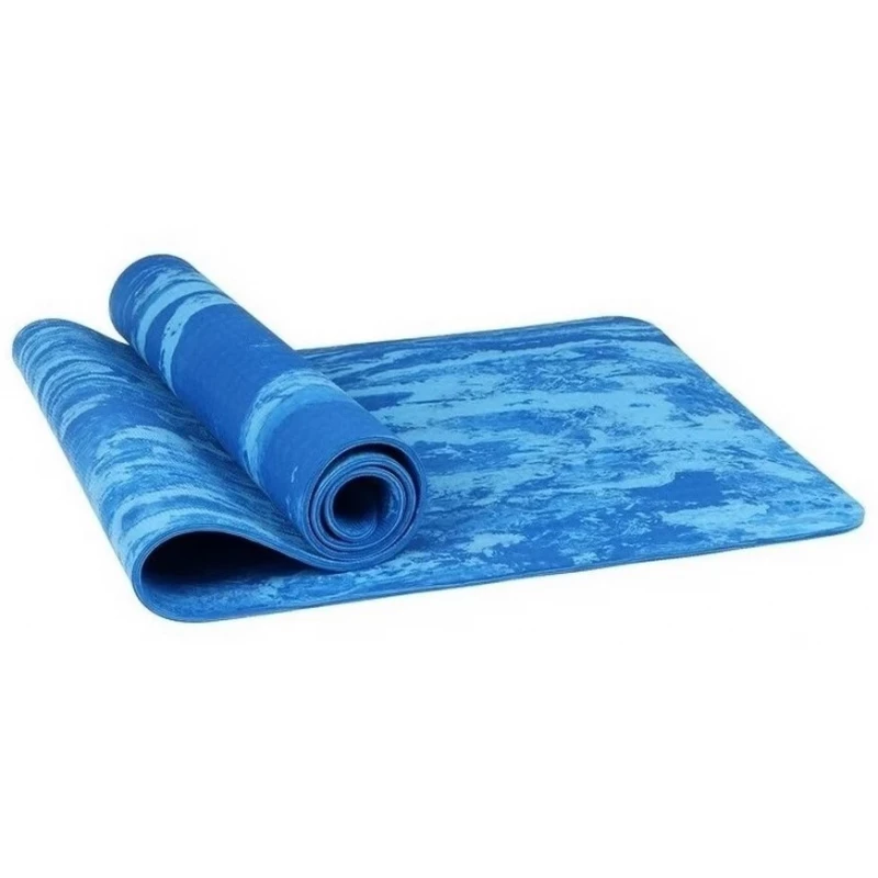 Covoras fitness 4Play Коврик для йоги 4Play Camouflage 183x61x0.4cm Blue