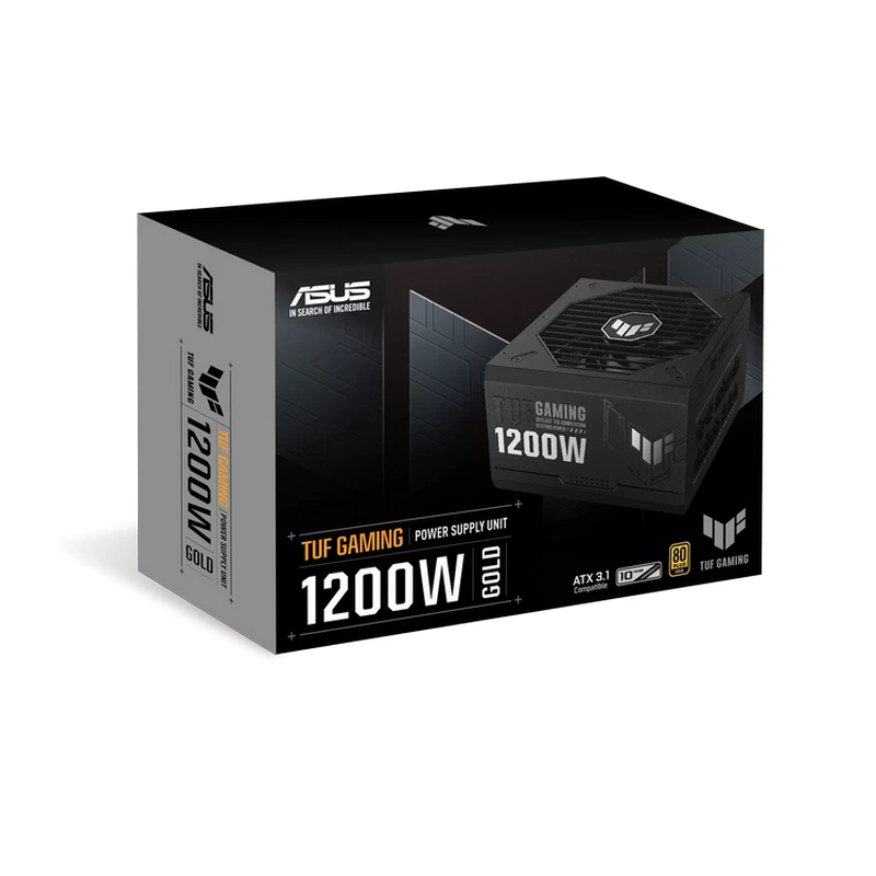 Блок питания ПК ASUS Power Supply ATX 1200W ASUS TUF Gaming, 80+ Gold, 150mm, Active PFC, OPP/OVP/UVP/SCP/OCP/OTP, Fully Modular, Black