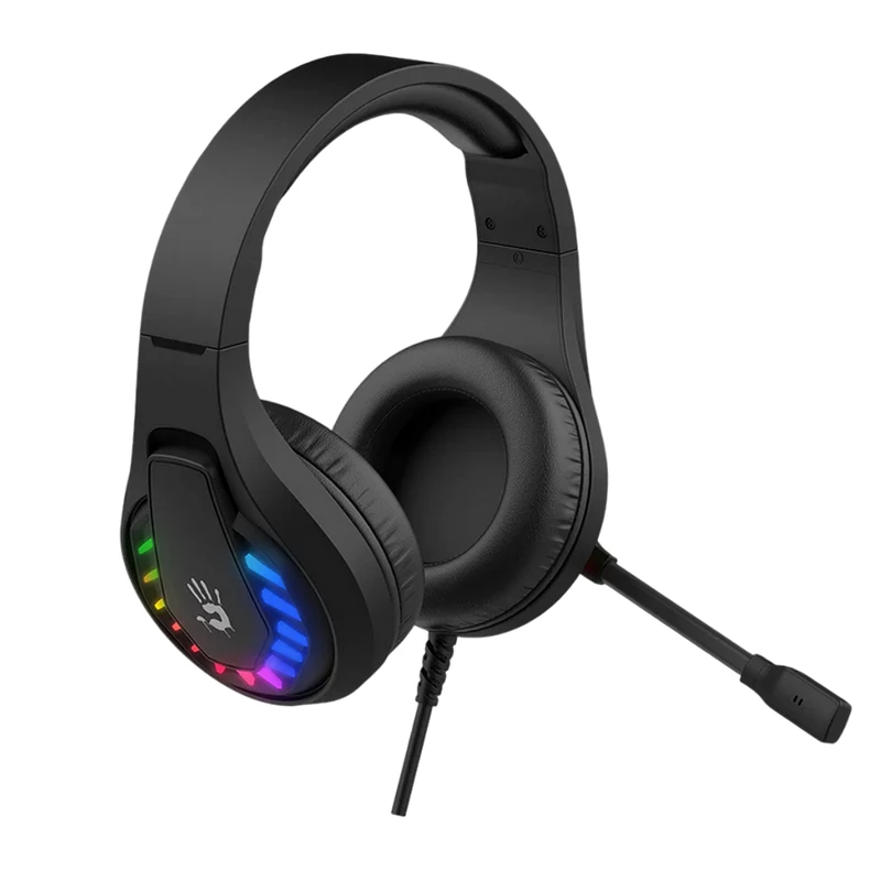 Игровые наушники Bloody Gaming Headset Bloody G230, 50mm drivers, Neodymium magnet, 20-20kHz, 16 Ohm, 105db, Noise Canceling Mic, Neon Backlit, v7.1, 2m, USB, Black