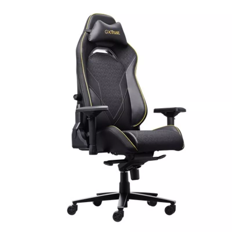 Игровое геймерское кресло TRUST Trust Gaming Chair GXT 721 Ruya Pro, Premium breathable fabric/PU leather on the sides, 4D armrests, Class 4 gas lift, 90°-180° adjustable backrest, tilt-lock, neck cushion,  built-in adaptable lumbar support, up to 195 cm, up to 150kg