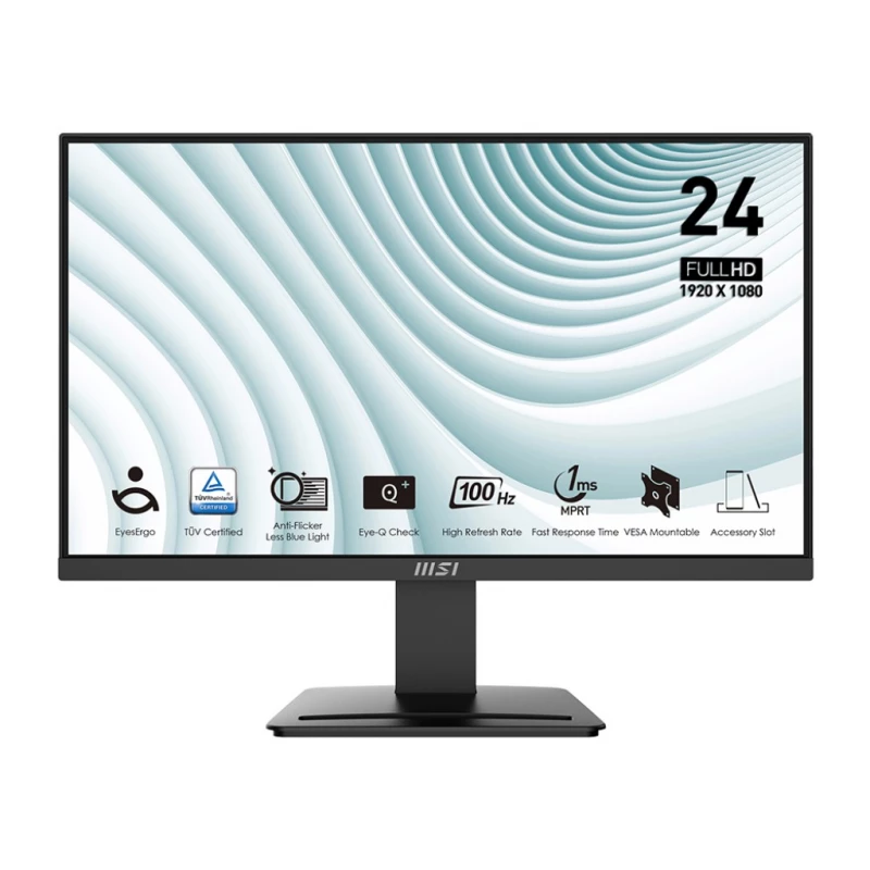 Monitor MSI MP2412 23.8” MSI VA LED PRO Black ( 1920x1080, 178°/178°, HDMI, DisplayPort, Refresh Rate VESA)