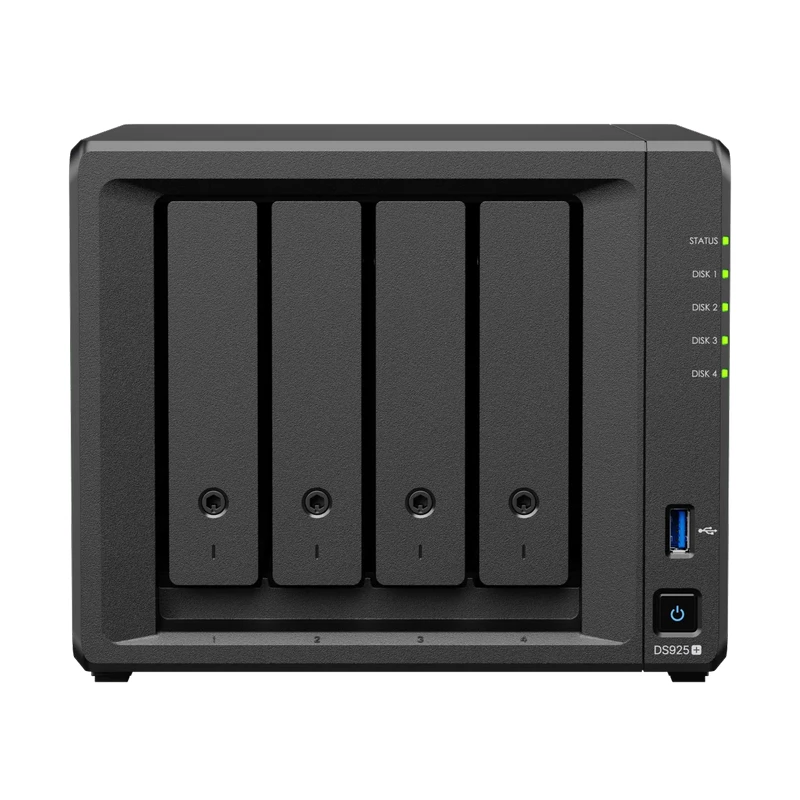 NAS SYNOLOGY SYNOLOGY  "DS425+", 4-bay, Intel Celeron 4-core 2-2.7GHz, 2Gb+1Slot, 1x1GbE, 1x2.5GbE,  2xM.2 NVMe