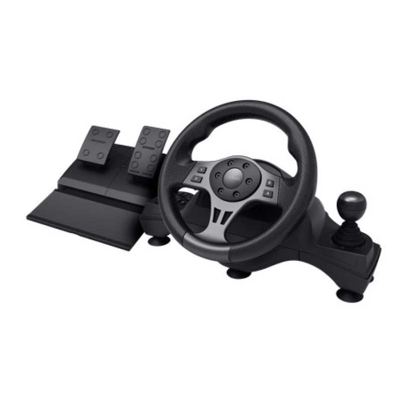 Volan TRUST Trust GXT 289 Movi Racing wheel, with vibration feedback and pedals (throttle, brake) for a realistic racing experience, Number of buttons - 25, Gear control - flippers, Adjustable steering sensitivity, Autocentering function, Pressure sensitive trig