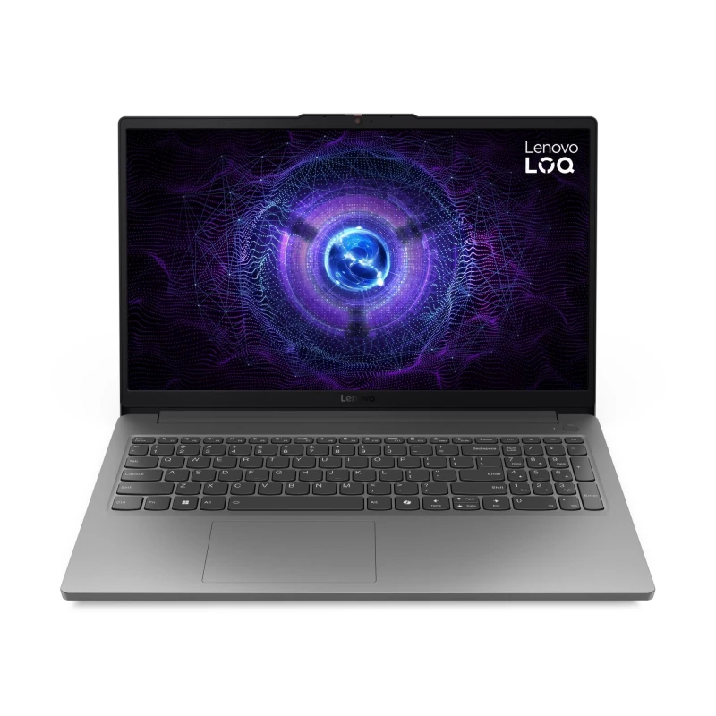 Laptop LENOVO LOQ 15IAX9E, Luna Grey, AG IPS 15.6” FHD 300nits 144Hz, (Intel Core i5-12450HX, 8x Core, up to 4.4GHz, 16GB DDR5 upgradable, 512GB M.2 2242 NVMe (1 slot free), NVIDIA GeForce RTX 2050 4GB, Wi-Fi 6, RJ-45, 57Wh, HD 720p Webcam, Backlit, EN/RU