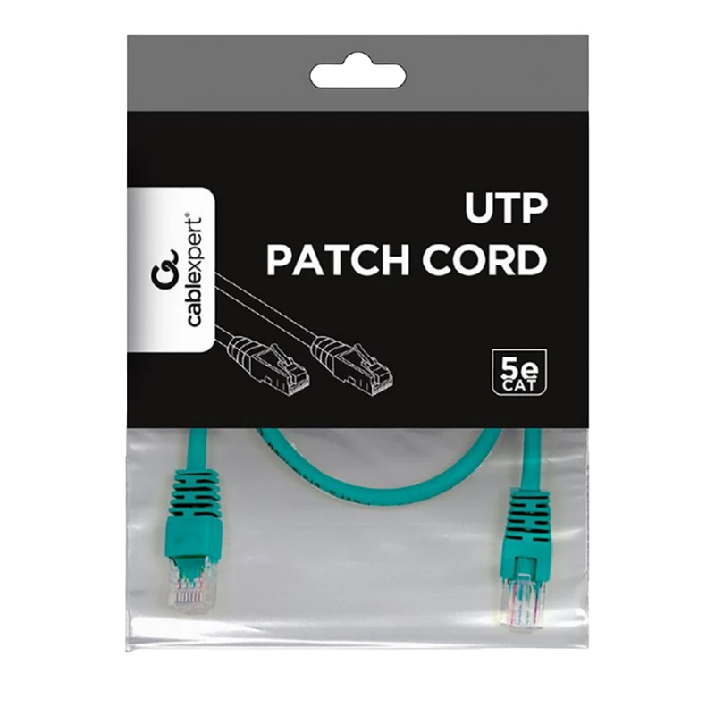 Patchcord GEMBIRD PP12-0.5M/G,  CAT.5E, UTP, 0.5m