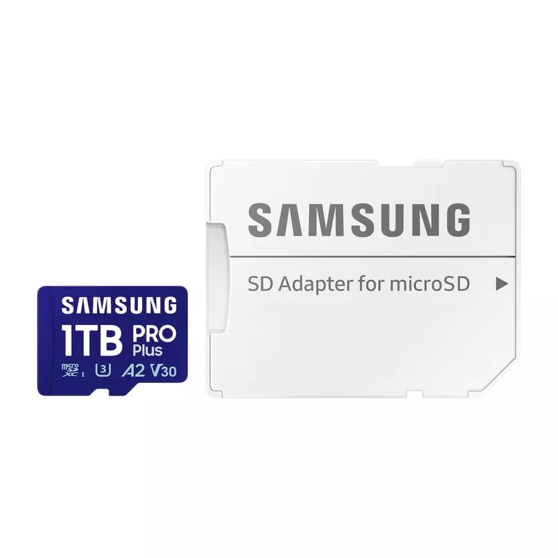 Карта памяти KINGSTON 1.0TB MicroSD (Class 10) UHS-I (U3) +SD adapter, Samsung PRO Plus "MB-MD1T0SA" (R/W:180/130MB/s)