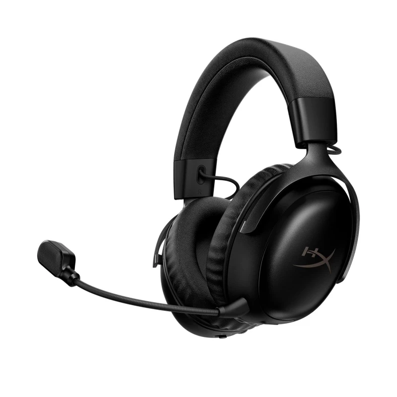 Casti fara fir HyperX Wireless headset  HyperX Cloud III S Wireless, Black, Frequency response: 10Hz–21kHz, Battery life up to 120h, Driver: Dynamic, 53mm with Neodymium magnets, Ultra-Clear Microphone with LED Mute Indicator, 2.4GHz Wireless, Bluetooth, Onboard audio con