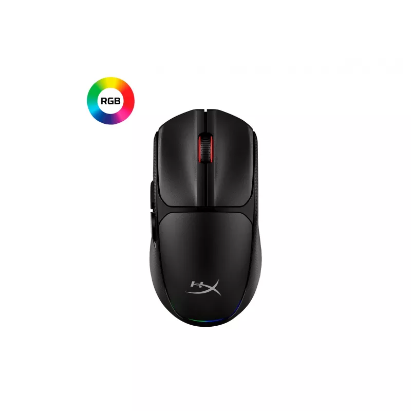 Gaming Mouse HyperX HYPERX Pulsefire Fuse Wireless Gaming Mouse, Black, 200–26000 DPI, 4 DPI presets, Lightweight 75g Structure, Pixart PAW3311, RGB lighting, Kailh Switches, Up-to 85 hours from 1 AAA Battery