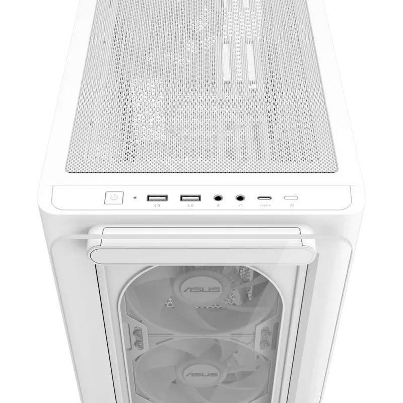 Carcasa fara PSU ASUS A23 PLUS TG ARGB, White, (mATX)
