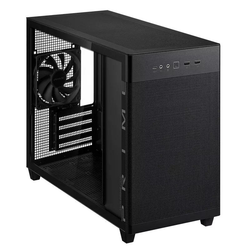 Корпус без БП ASUS AP201 ASUS PRIME CASE TG, Black, (mATX)