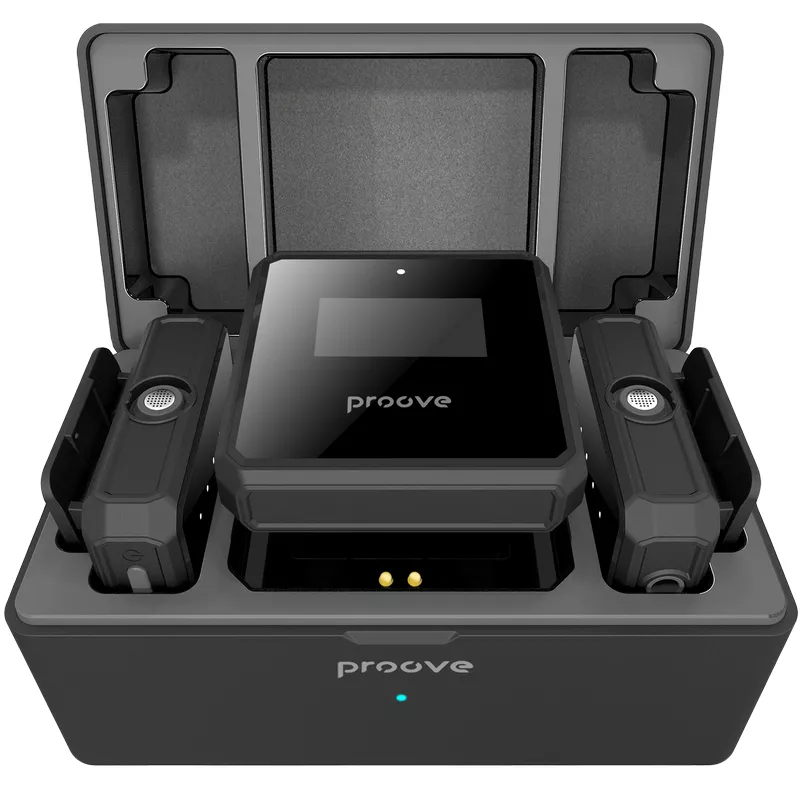 Microfon Wireless Proove Microphone Wireless Proove Forum Type-C/Lighting/Aux (2 mic),Black
