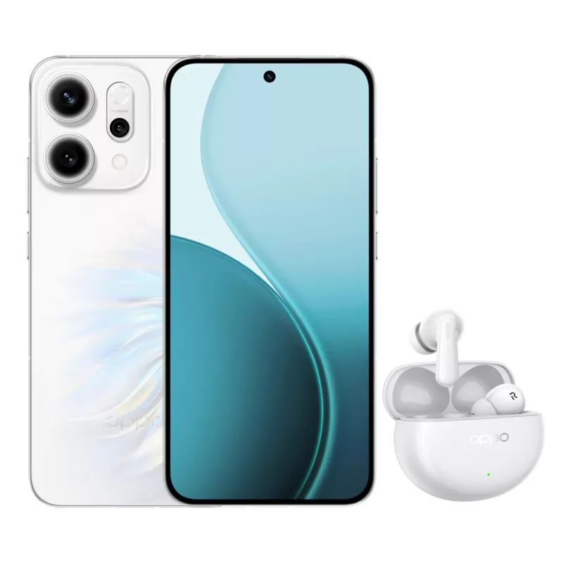 Telefon mobil Oppo OPPO Reno 14 5G 12/512GB Opal White + Oppo TWS Headphones Enco Air 4 Pro