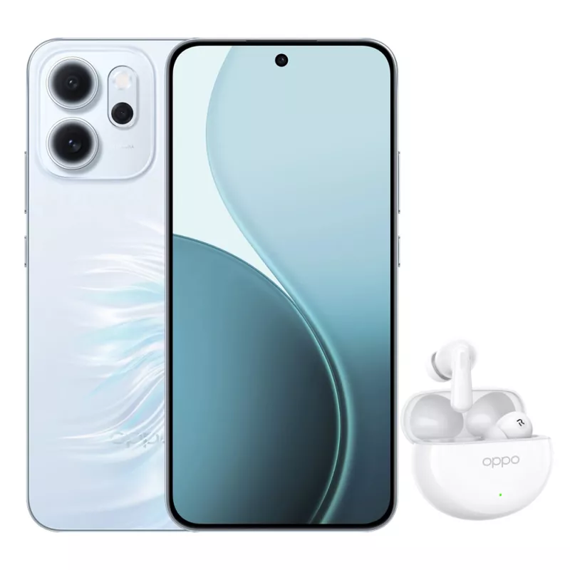 Мобильный телефон Oppo OPPO Reno 14FS 5G 12/512GB Opal Blue + Oppo TWS Headphones Enco Air 4