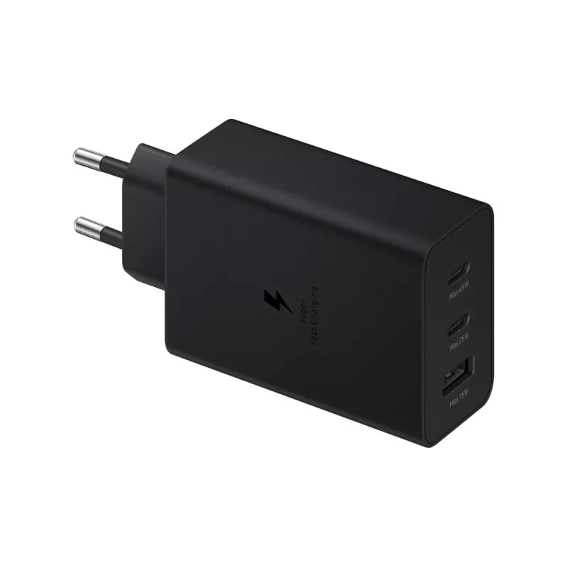 Зарядное устройство Samsung Samsung Wall Charger 2xType-C + 1xType-A Super Fast Charging 65W Trio, Black