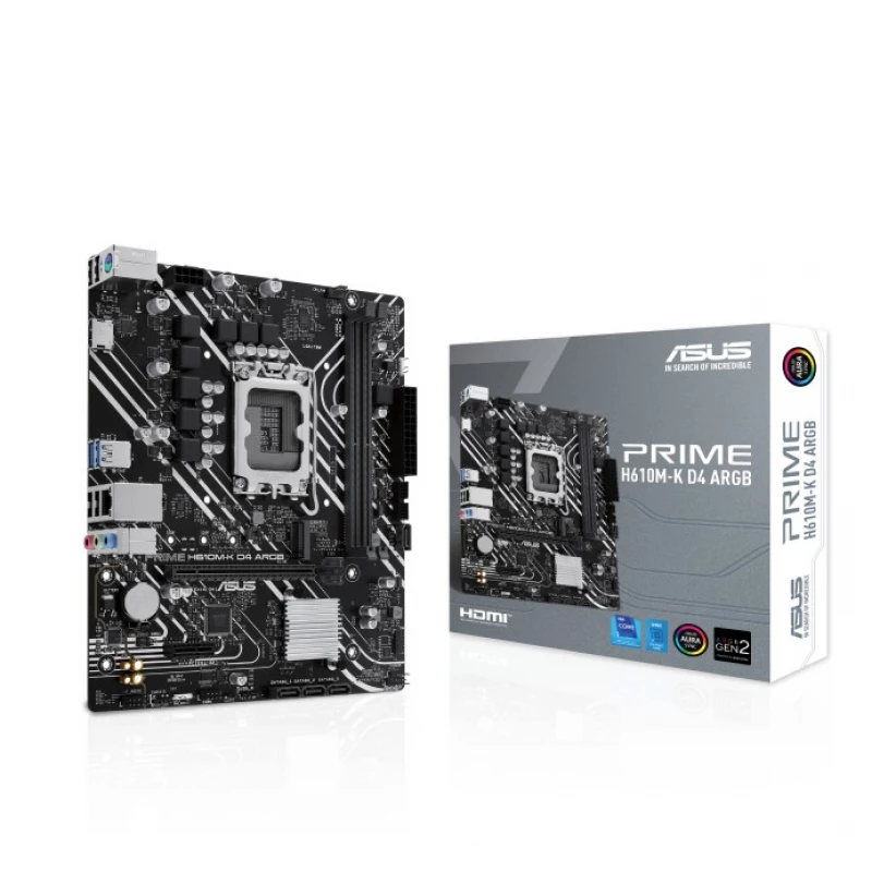 Placa de baza ASUS PRIME H610M-K D4 ARGB, (LGA1700/Intel H610)
