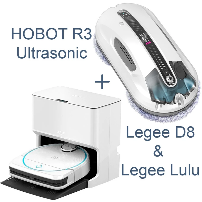 Robot-aspirator Hobot Bundle HOBOT ”Vacuum Cleaning Robot Legee D8 + Legee LuLu + Window Cleaning Robot R3”