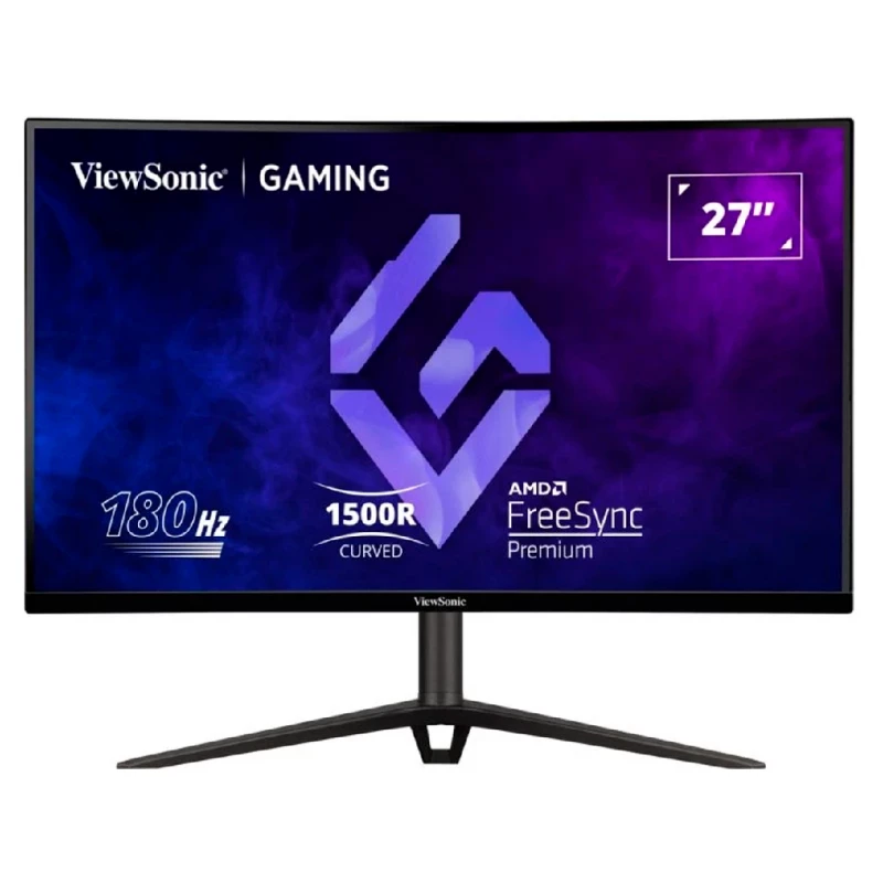 NULL VIEWSONIC 27.0" VIEWSONIC VA LED VX2718-2KPC-MHDJ Curved Gaming Black (1ms, 4000:1, 250cd, 2560x1440, 178°/178°, HDMI x 2, DisplayPort, Curvature 1500R, 165Hz Refresh Rate, AMD Adaptive Sync, Speakers 2 x 2W, Height adjustment, Audio Line-out, VESA) VX2718-2KP