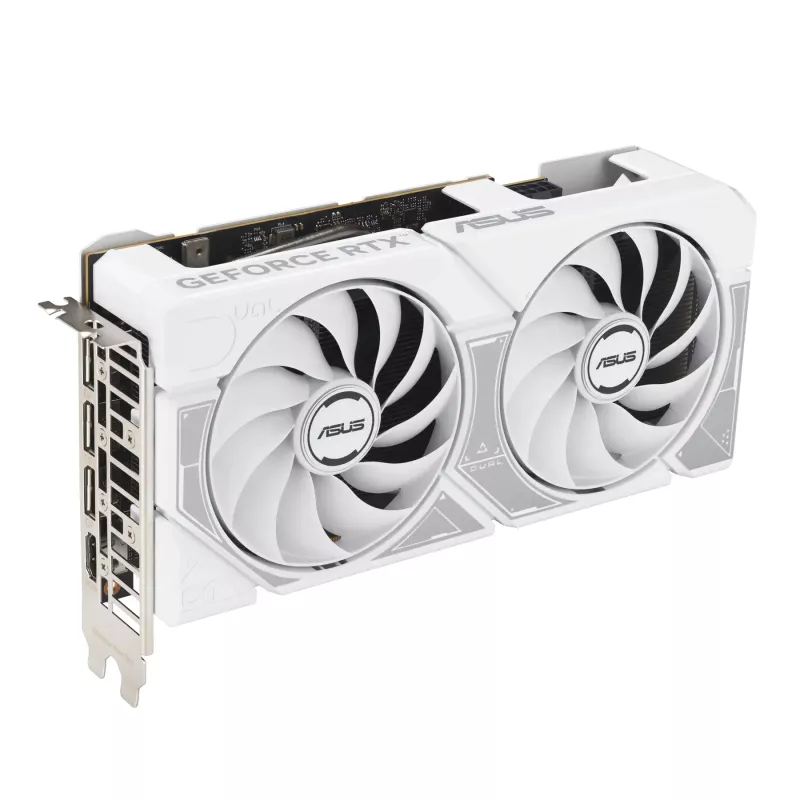 Placa video ASUS ASUS DUAL-RTX5060-O8G-WHITE, GeForce RTX5060 8GB GDDR7, 128-bit, GPU/Mem speed 2565/28Gbps, PCI-Express 5.0, HDMI 2.1b/3xDisplay Port 2.1b (placa video/видеокарта)
