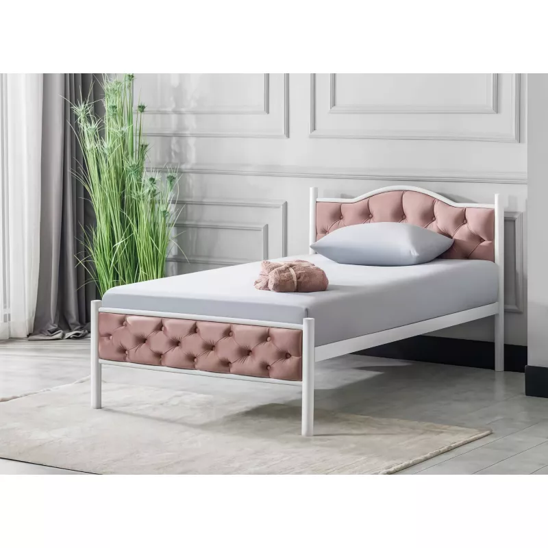 Pat Evger Кровать Evger K-500 90x190cm White/Light Pink