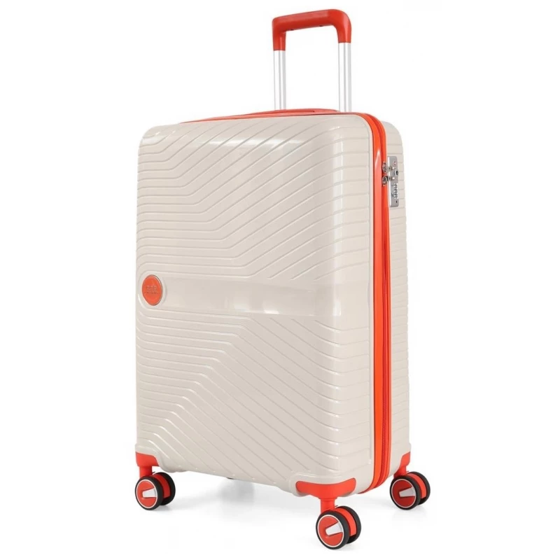 Valiza CCS Чемодан CCS 5239 S White/Orange