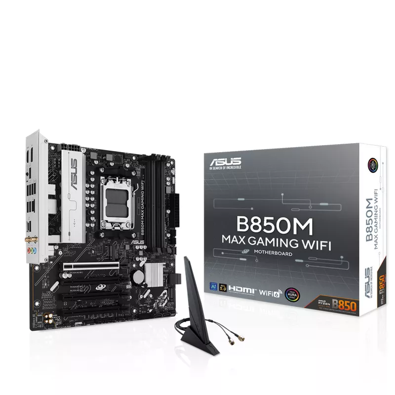 Placa de baza ASUS B850M MAX GAMING WIFI mATX, (AM5/AMD B850)