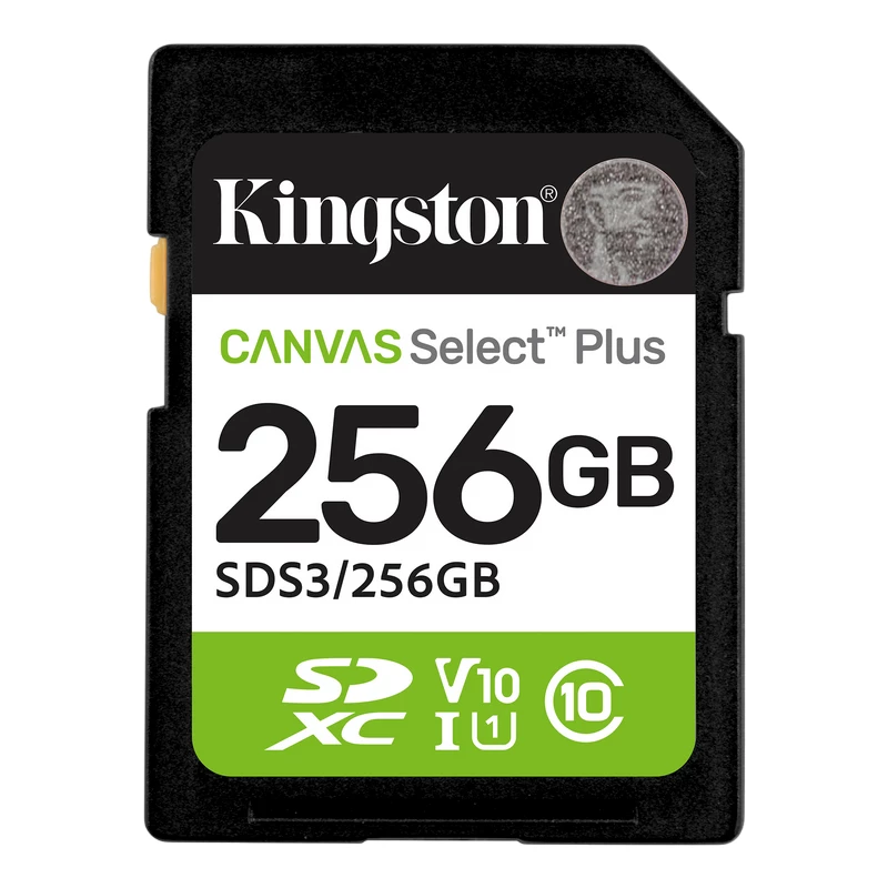 Card de memorie KINGSTON .256GB  SDXC Card (Class 10) UHS-I , U1, Kingston Canvas Select Plus Gen3 "SDS3/256GB" (R:150MB/s)