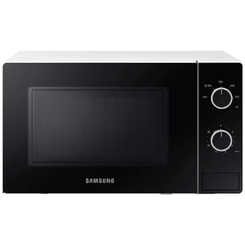 Cuptor cu microunde Samsung Microwave Oven Samsung MS20A3010AH/OL Volumul camerei: 20 L Tip instalare: Independenta Moduri de func?ionare: Microunde, Dezghetare Putere microunde : 700 W Tip control: Mecanice rotative Diametru platou: 255 mm