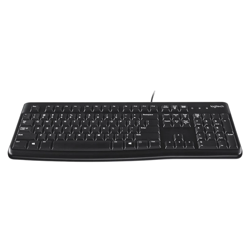 Keyboard LOGITECH Keyboard Logitech K120 for Business, Quiet typing, 1.5m, USB, EN/UA, Black