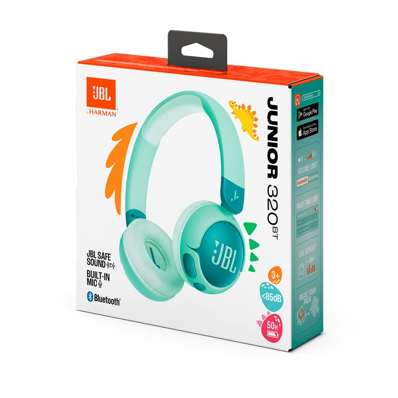 Casti cu fir si microfon JBL Headphones  Bluetooth JBL JR320BT, Kids On-ear, Green