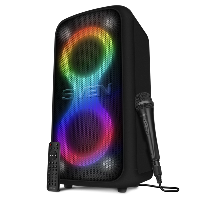 Boxa SVEN Partybox SVEN "PS-1000" 180W, TWS, Bluetooth, FM, USB,LED-display, 8000mA*h, Black