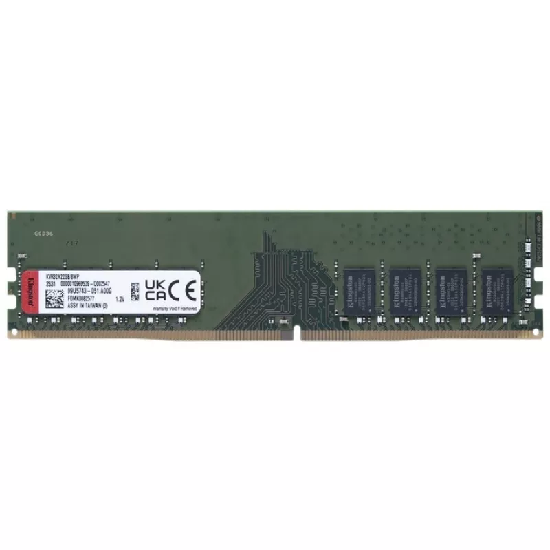 RAM KINGSTON 16GB DDR4-3200  Kingston ValueRam, PC25600, CL22, 2Rx8, 1.2V, Kingston's proprietary chips, Retail