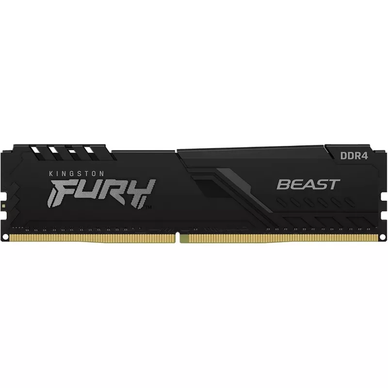 RAM KINGSTON 8GB DDR4-3200  Kingston FURY® Beast DDR4, PC25600, CL16, 1Rx8, 1.35V, Kingston’s proprietary chips, Auto-overclocking, Asymmetric BLACK low-profile heat spreader, Intel XMP Ready (Extreme Memory Profiles)
