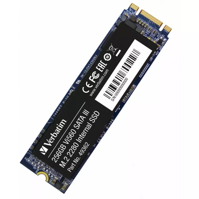 SSD VERBATIM M.2 SATA SSD 2.0TB  Verbatim Vi560 S3, SATA 6Gb/s, M.2 Type 2280 form factor, Sequential Reads: 560 MB/s, Sequential Writes: 520 MB/s, Max Random 4k: Read: 102,000 IOPS / Write: 102,000 IOPS, Phison Controller, 3D NAND TLC