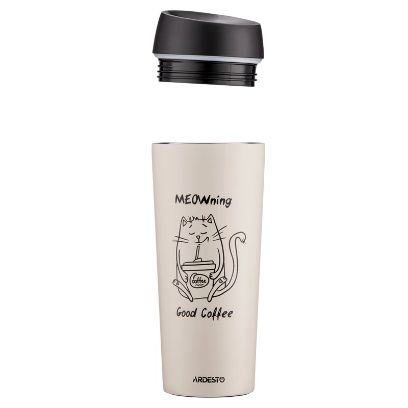 Термокружка Ardesto Thermal Mug ARDESTO Coffee Time Meowning 450 ml, AR2645WC