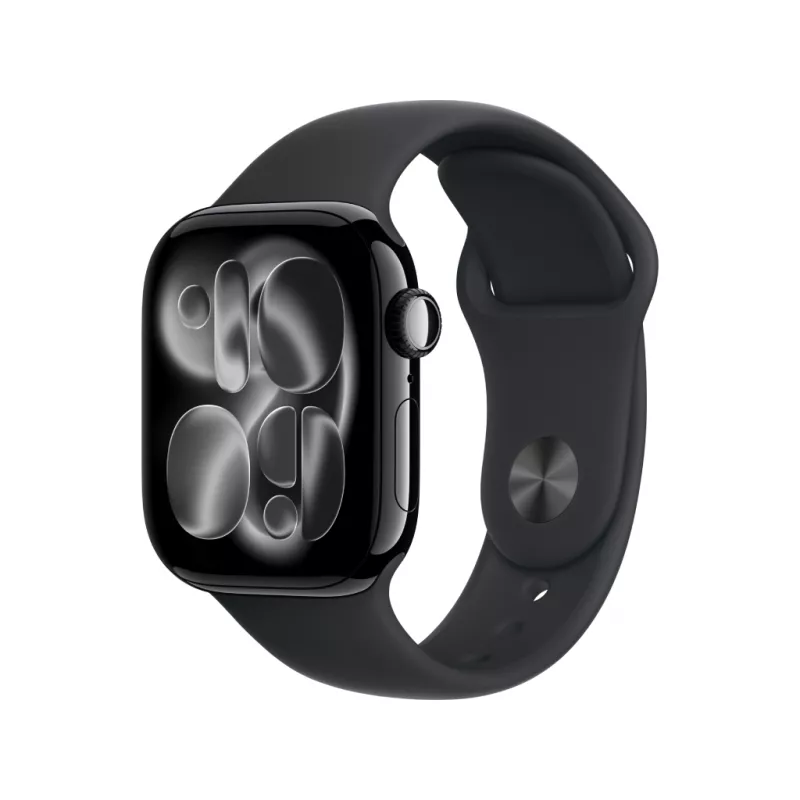Smartwatch APPLE Apple Watch Series 11 GPS 46mm Jet Black Aluminium Case with Black Sport Band - M/L MEUX4