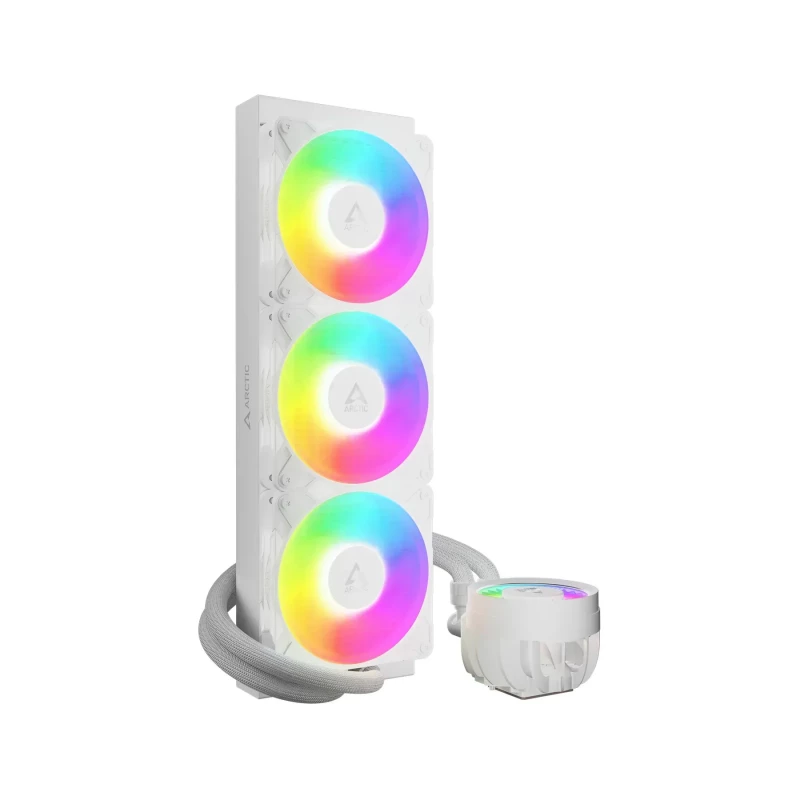 Cooler universal ARCTIC Arctic Liquid Freezer III Pro 360 A-RGB White Multi Compatible All-In-One CPU Water Cooler, Intel 1851/1700 AMD AM5/AM4, VRM Fan A-RGB: 400–2500rpm, Pump: 800–2800rpm, 3x120mm P12 Pro A-RGB Fan 600–3000rpm, Airflow 77 cfm/131 m3/h, FDB, ACFRE00188A