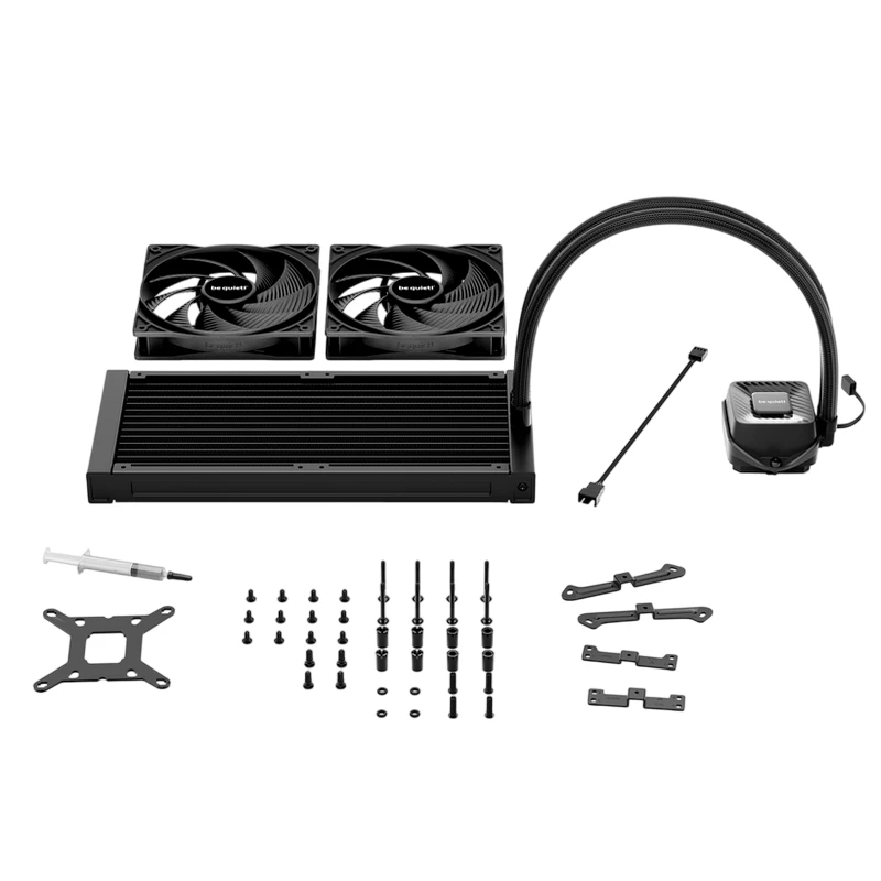 AIO Liquid cooling be quiet! AIO Liquid Cooling be quiet! "Pure Loop  3  280mm" (15.4-36.6dB, 2x140mm, PWM, 1800RPM, 72.2 CFM, Pump:5500RPM, 1064g.)